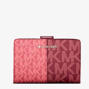 Michael Kors Jet Set Medium Two-Tone Logo Wallet